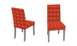 Two or Four or Eight Christmas Themed Stretch Chair Covers for Home Decor