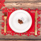 12pcs/pack Christmas Table Place Mats and Coaster