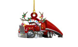 Christmas Car Truck Wooden Pendant