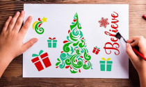 6pcs or 16pcs Plastic DIY Christmas Stencils Template