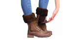 Faux Fur Knitted Boots Toppers