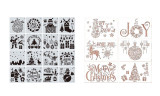 6pcs or 16pcs Plastic DIY Christmas Stencils Template
