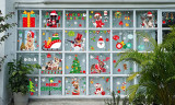 9 Sheets Pet Christmas Window Stickers