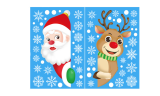 Christmas Santa Claus Deer Wall Stickers