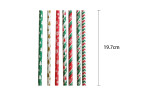 25pcs or 50pcs Christmas Disposable Paper Straws