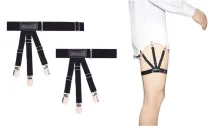 2pcs Adjutable Shirt Stays with Locking Non-Slip Clips