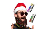 12Pcs Colorful Christmas Beard Hanging Ornaments