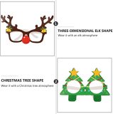 9pcs Christmas Paper Glasses Photo Props