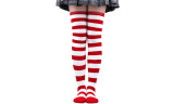 One or Two Striped Over Knee Socks
