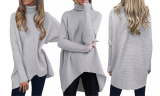 Women's Turtleneck Knitted  Long Sweater Dress
