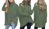 Women's Turtleneck Knitted  Long Sweater Dress