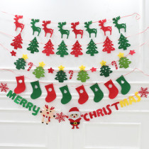 4pcs Merry Christmas Felt Banners