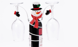 Christmas Wine Bottle Glass Holders