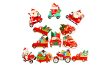 12Pcs Christmas Wooden Car Ornaments 