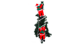 Santa Claus Climbing Up The Rope Ladder Decoration