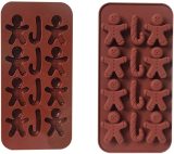 One or Two Silicone Gingerbread Man Shape Chocolate Molds 