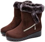 Women Suede Ankle Snow Boots 