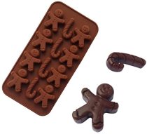 One or Two Silicone Gingerbread Man Shape Chocolate Molds 