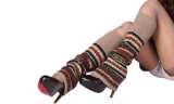 Women Bohemian Knitted Thick Leg Warmers 