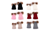 2PCS Mother&Baby Knitted Beanie Hats