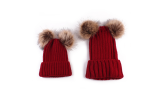 2PCS Mother&Baby Knitted Beanie Hats