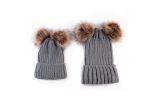 2PCS Mother&Baby Knitted Beanie Hats