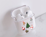 Christmas Transparent Clear Case Cover for Airpods