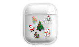 Christmas Transparent Clear Case Cover for Airpods