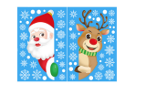 Christmas Santa Claus Deer Wall Stickers