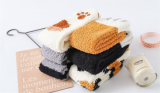 6 Or 12 Pcs Fleece Cat Paw Socks 