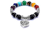 Three Style 7 Chakra Healing Crystals Gemstones Bracelet