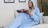 Oversized Flannel Blanket Hoodie