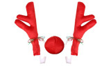 Reindeer Antlers & Nose Christmas Decorations Kit for Car