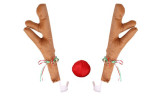 Reindeer Antlers & Nose Christmas Decorations Kit for Car
