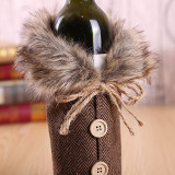 2 or 4 Piece Christmas Red Wine Bottle Bag Cover