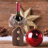 2 or 4 Piece Christmas Red Wine Bottle Bag Cover