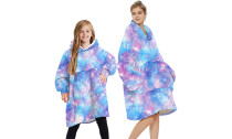 Digital Printed Oversize Blanket Hoodie for Kids and Adult