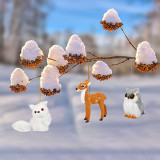 10 Pieces Plush Animal Christmas Ornaments