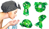 One or Two Reusable Tropical Patterned Shower Cap