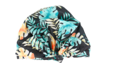 One or Two Reusable Tropical Patterned Shower Cap