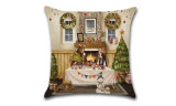 One or Two Vintage Christmas Throw Pillow Covers 18 x 18 Inches