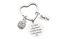 it takes a big heart to shape little minds keychain