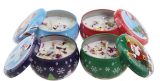 4Pcs Set Of Christmas Scented Candles With Flowers 