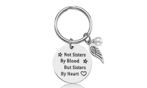“Not Sisters By Blood,But Sisters By Heart  Keychain