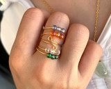 5pcs/set Adjustable Multicolor Anxiety Ring