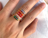 5pcs/set Adjustable Multicolor Anxiety Ring