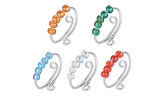 5pcs/set Adjustable Multicolor Anxiety Ring