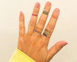 5pcs/set Adjustable Multicolor Anxiety Ring