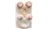 2Pcs Cute Animal Ear Plush Furry Hair Scrunchies