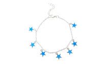 pentagonal star luminous tassel ankle chain 